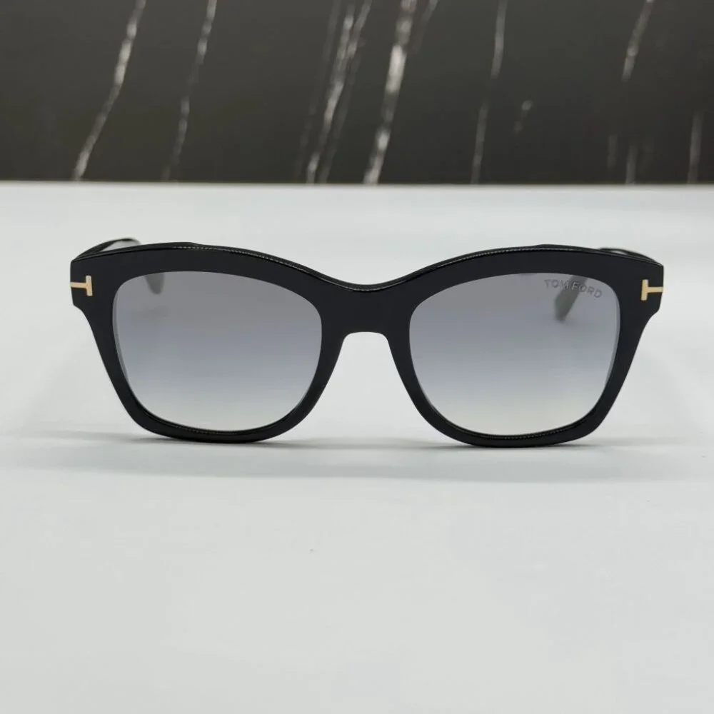 NEW TOM FORD LAUREN-02 TF614 01C WOMEN BLACK SUNGLASSES TOM FORD FT0614/S